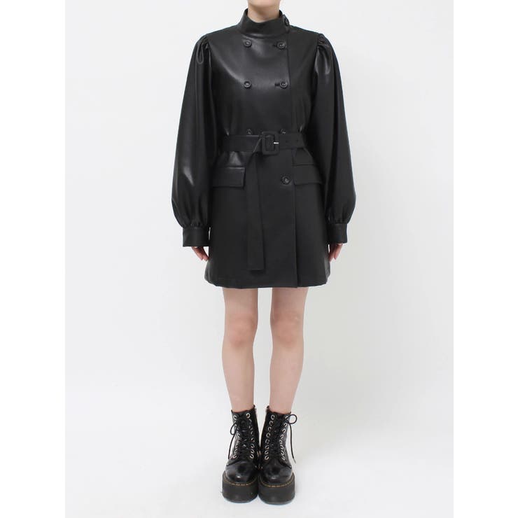 フェイクレザーAラインジャケット | jouetie | 詳細画像39 