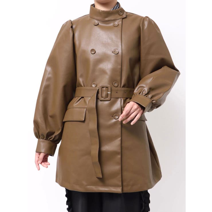 フェイクレザーAラインジャケット | jouetie | 詳細画像44 