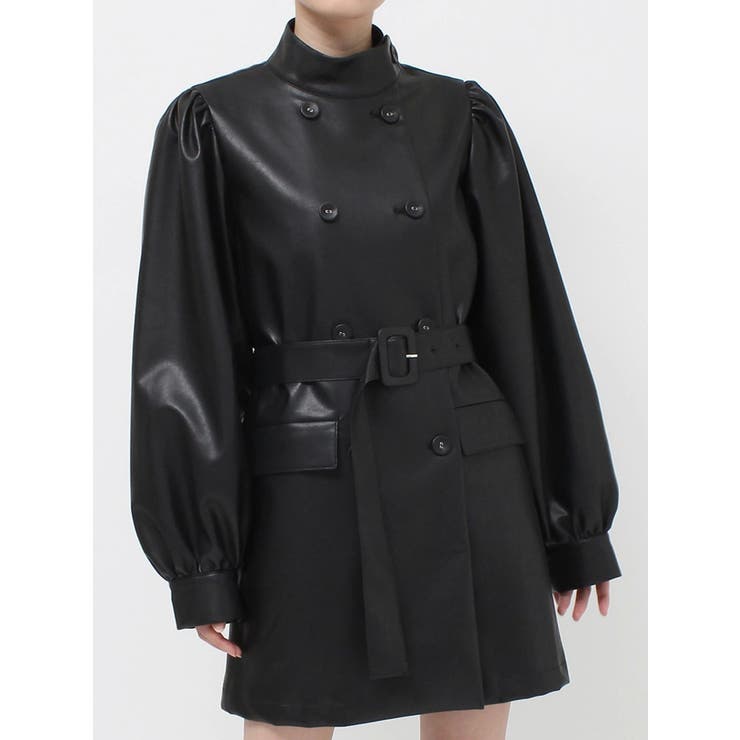 フェイクレザーAラインジャケット | jouetie | 詳細画像45 