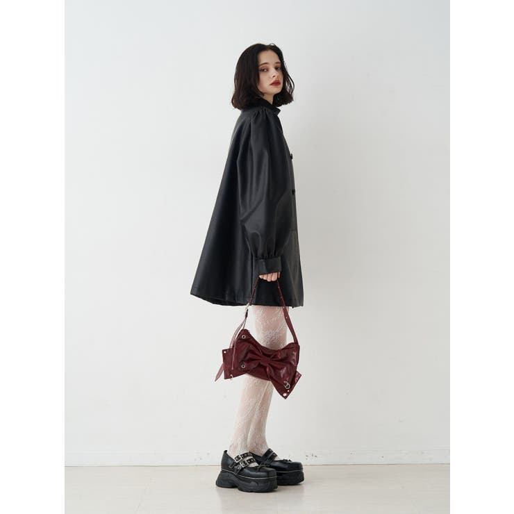 フェイクレザーAラインジャケット | jouetie | 詳細画像5 