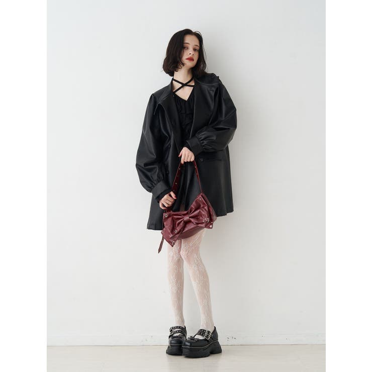 フェイクレザーAラインジャケット | jouetie | 詳細画像6 