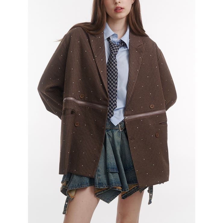 ラインストーンテーラードジャケット【セットアップ対応】 | jouetie | 詳細画像10 