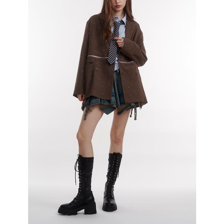 ラインストーンテーラードジャケット【セットアップ対応】 | jouetie | 詳細画像13 