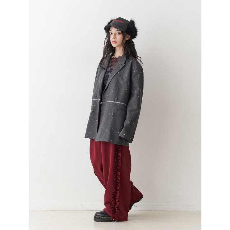 ラインストーンテーラードジャケット【セットアップ対応】 | jouetie | 詳細画像16 