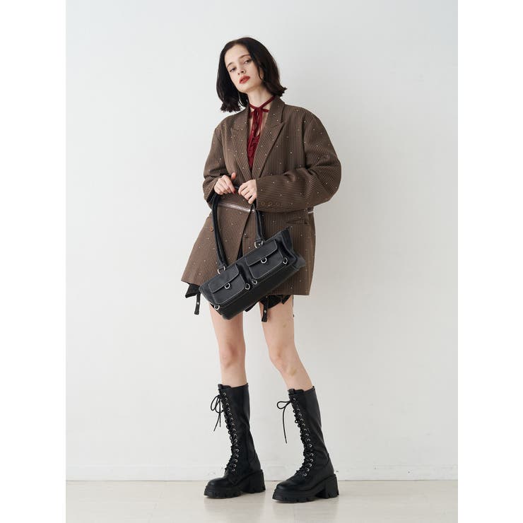 ラインストーンテーラードジャケット【セットアップ対応】 | jouetie | 詳細画像2 