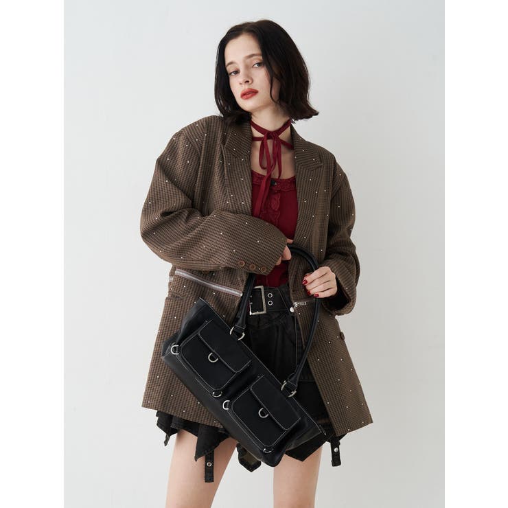 ラインストーンテーラードジャケット【セットアップ対応】 | jouetie | 詳細画像20 