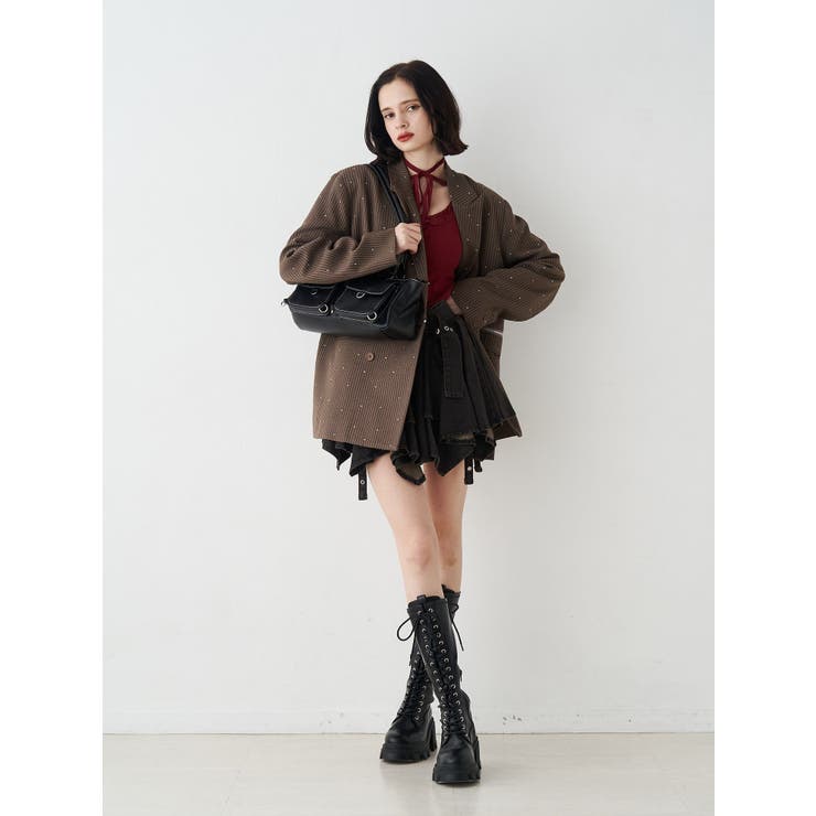 ラインストーンテーラードジャケット【セットアップ対応】 | jouetie | 詳細画像21 