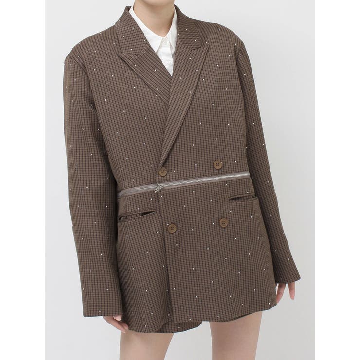 ラインストーンテーラードジャケット【セットアップ対応】 | jouetie | 詳細画像38 