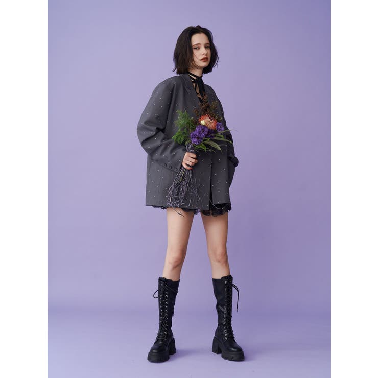 ラインストーンテーラードジャケット【セットアップ対応】 | jouetie | 詳細画像9 