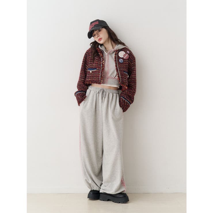 【PosTokyo】ノーカラーツイードジャケット | jouetie | 詳細画像13 