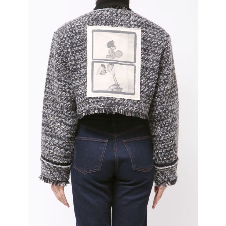 【PosTokyo】ノーカラーツイードジャケット | jouetie | 詳細画像16 