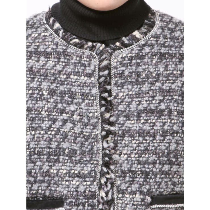 【PosTokyo】ノーカラーツイードジャケット | jouetie | 詳細画像17 