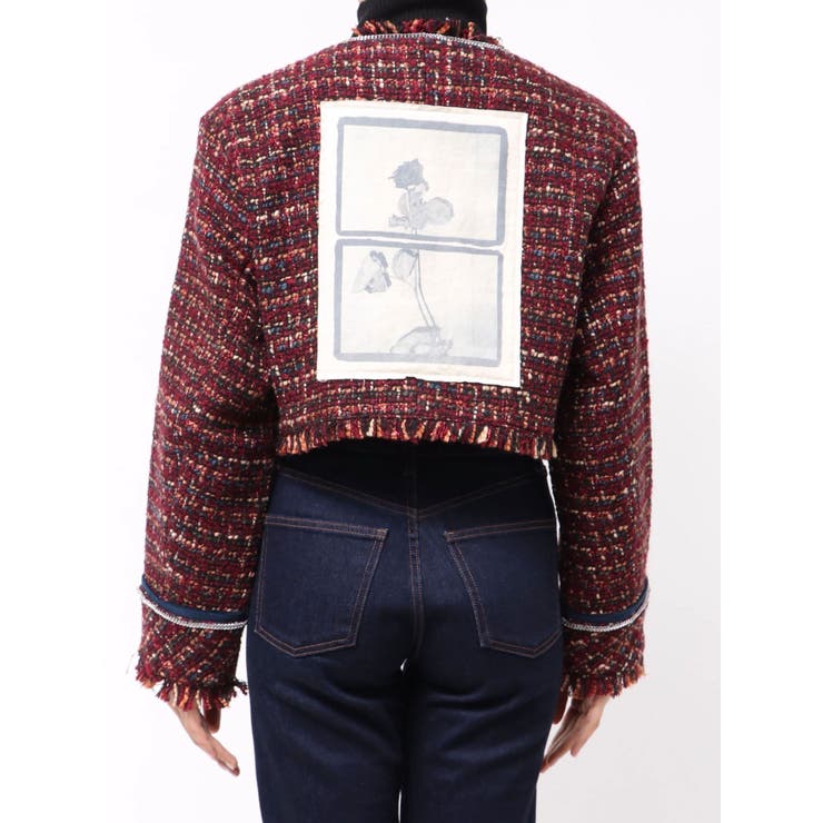 【PosTokyo】ノーカラーツイードジャケット | jouetie | 詳細画像24 