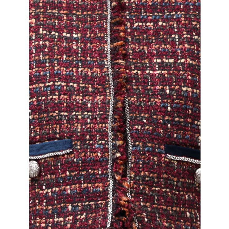 【PosTokyo】ノーカラーツイードジャケット | jouetie | 詳細画像26 