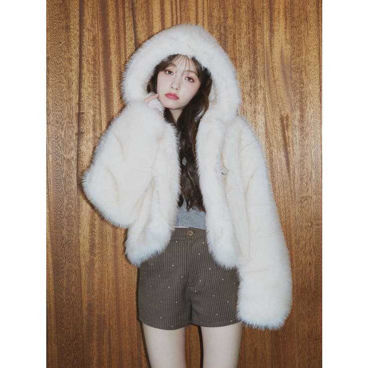 ベルトフードファージャケット | jouetie | 詳細画像1 