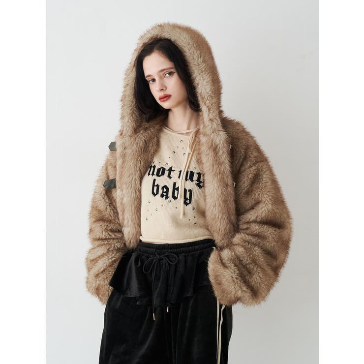 ベルトフードファージャケット | jouetie | 詳細画像13 