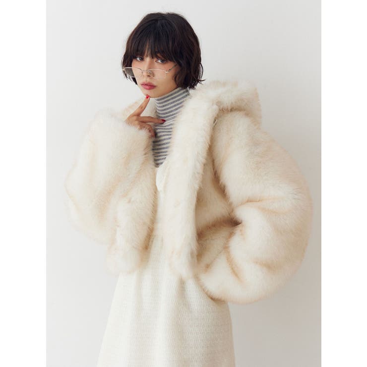 ベルトフードファージャケット | jouetie | 詳細画像22 