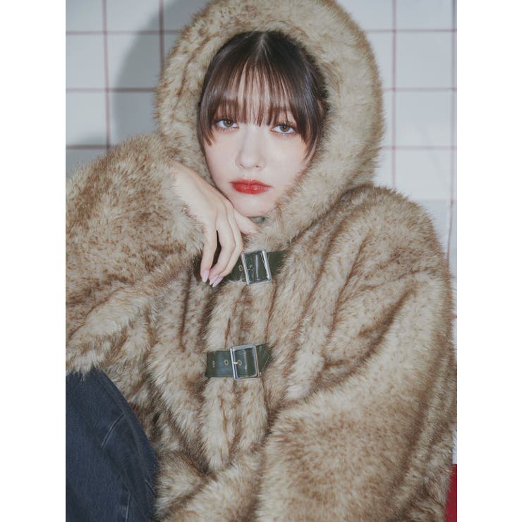 ベルトフードファージャケット | jouetie | 詳細画像3 