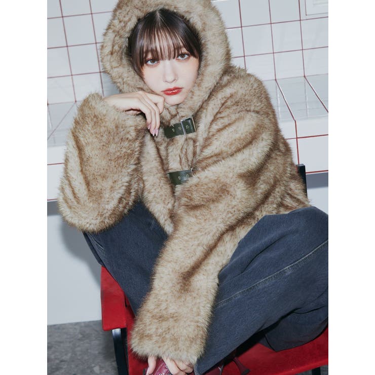 ベルトフードファージャケット | jouetie | 詳細画像4 