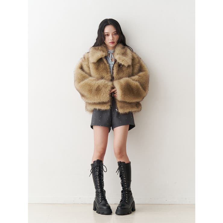 jouetie ベルトミドルファーコート jouetie（ジュエティ）の「ベルトミドルファーコート（その他