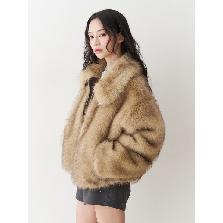 【WEB限定】ベルトミドルファーコート | jouetie | 詳細画像16 