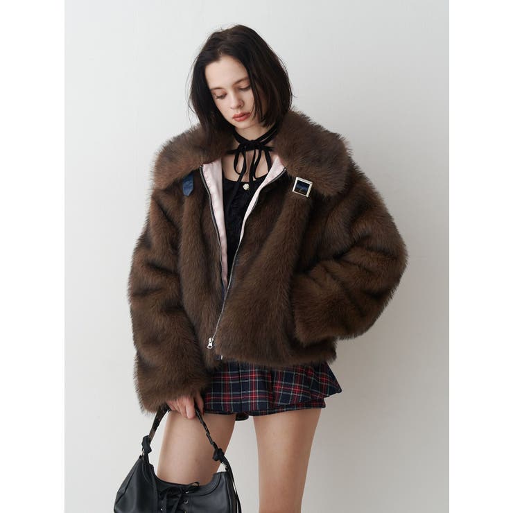 【WEB限定】ベルトミドルファーコート | jouetie | 詳細画像21 