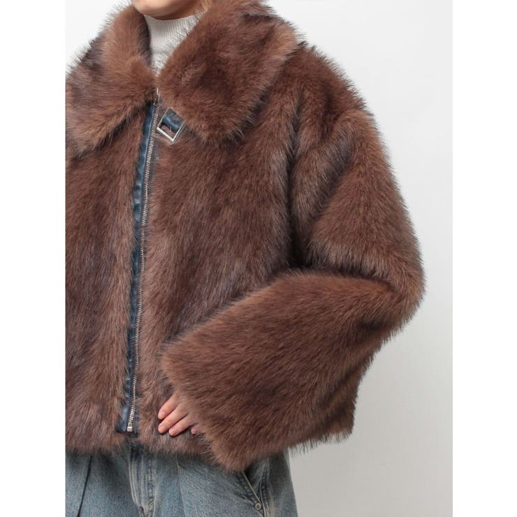 【WEB限定】ベルトミドルファーコート | jouetie | 詳細画像27 