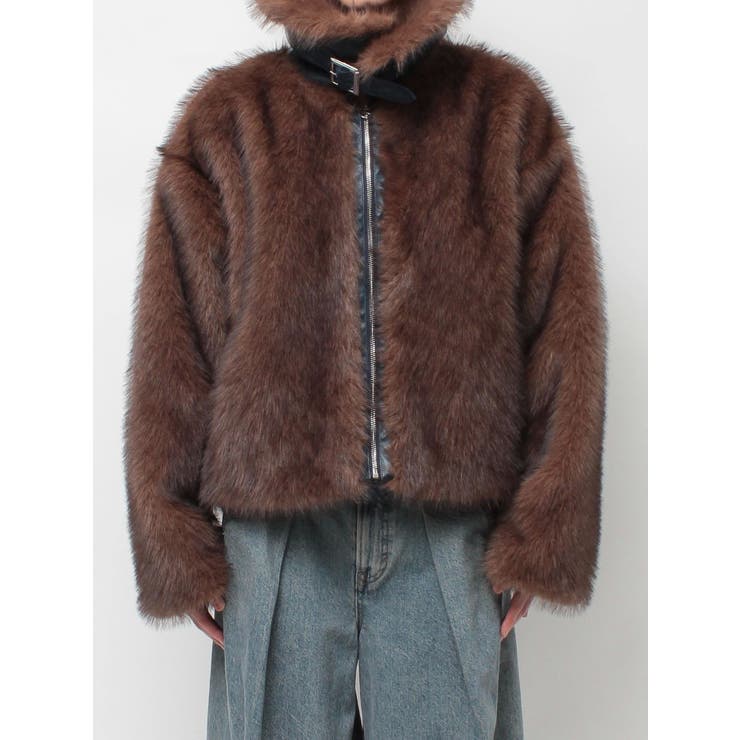 【WEB限定】ベルトミドルファーコート | jouetie | 詳細画像41 