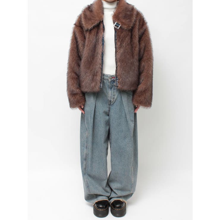 【WEB限定】ベルトミドルファーコート | jouetie | 詳細画像42 