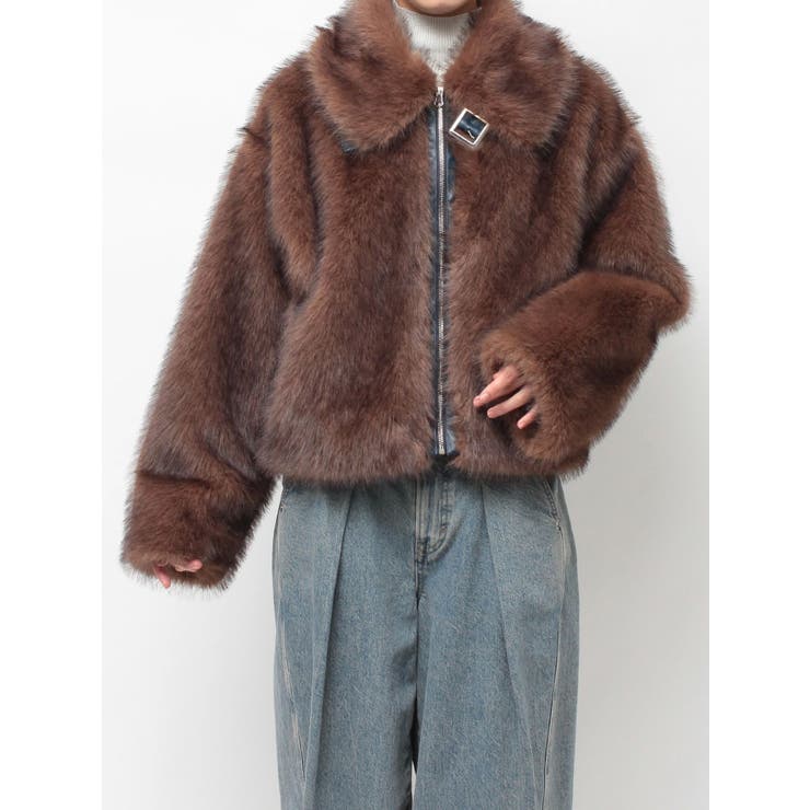 【WEB限定】ベルトミドルファーコート | jouetie | 詳細画像44 