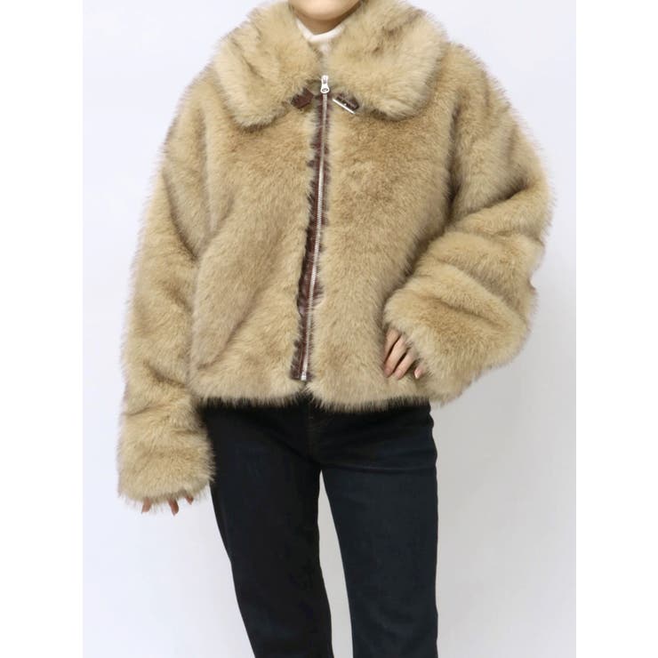 【WEB限定】ベルトミドルファーコート | jouetie | 詳細画像50 