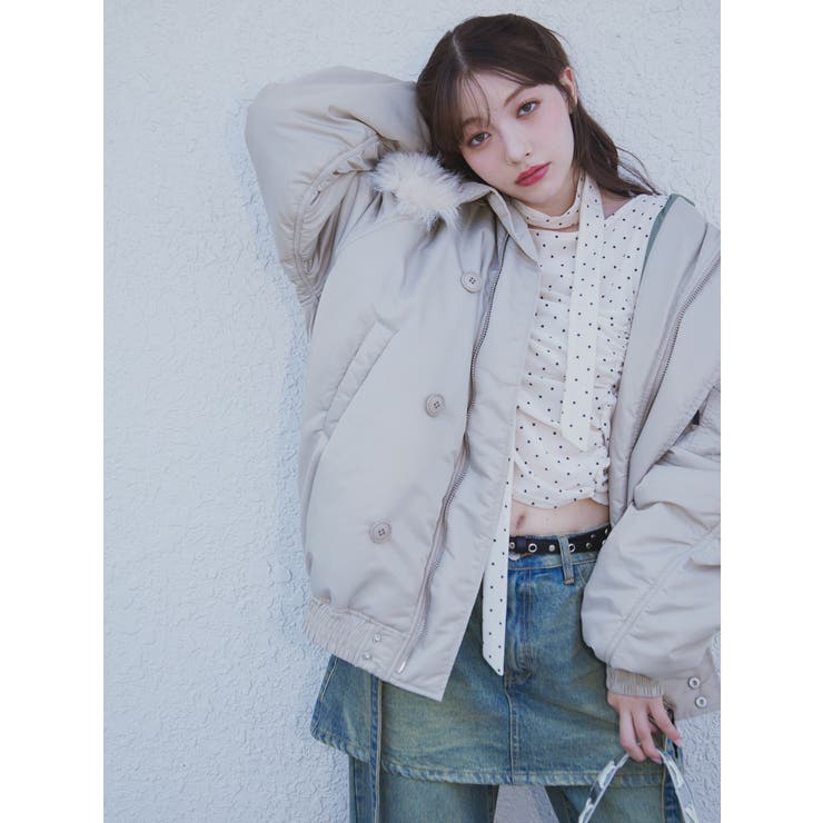 アイボリー | ルーズN2Bブルゾン | jouetie