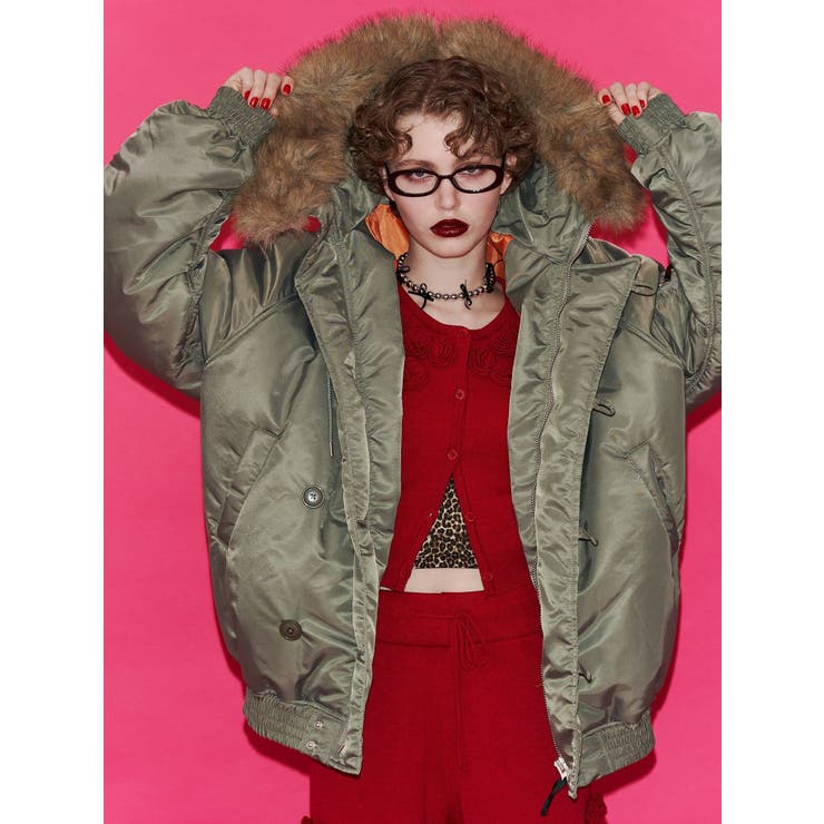 カーキ | ルーズN2Bブルゾン | jouetie