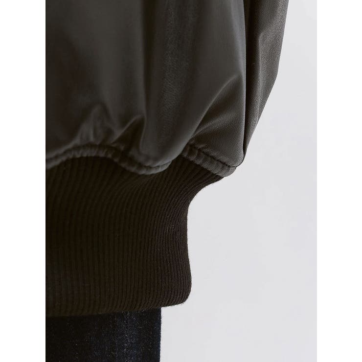 フェイクレザーライダースMA-1ジャケット | jouetie | 詳細画像12 