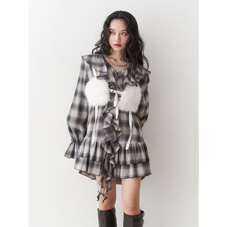 ラッフルフリルネルチュニック | jouetie | 詳細画像6 