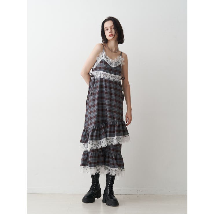 レースドッキングキャミワンピース[品番：MKSW0066643]｜jouetie