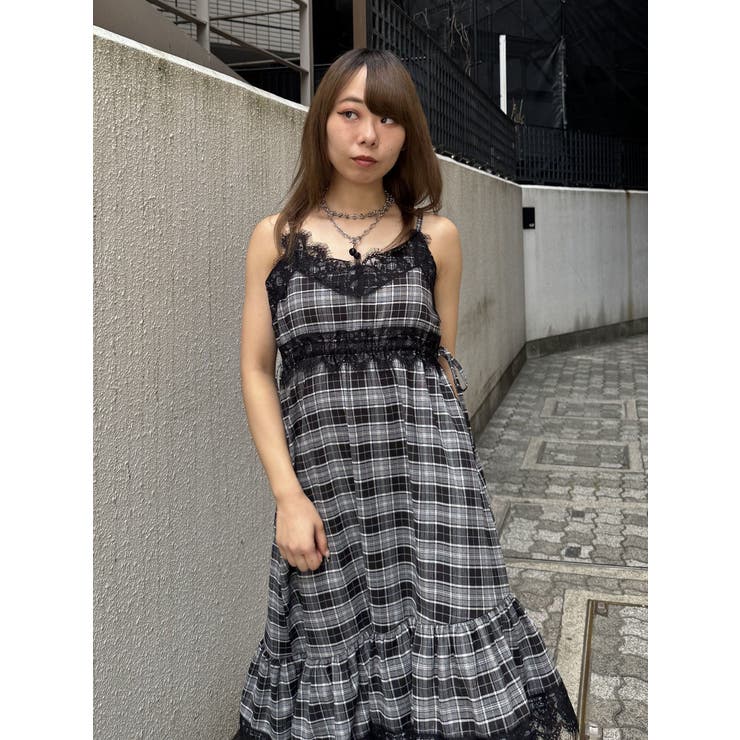 レースドッキングキャミワンピース[品番：MKSW0066643]｜jouetie