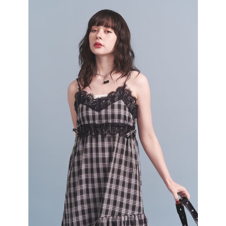 レースドッキングキャミワンピース[品番：MKSW0066643]｜jouetie