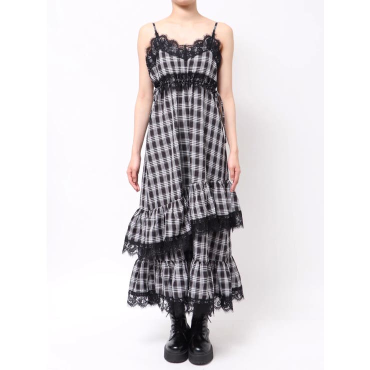 レースドッキングキャミワンピース[品番：MKSW0066643]｜jouetie