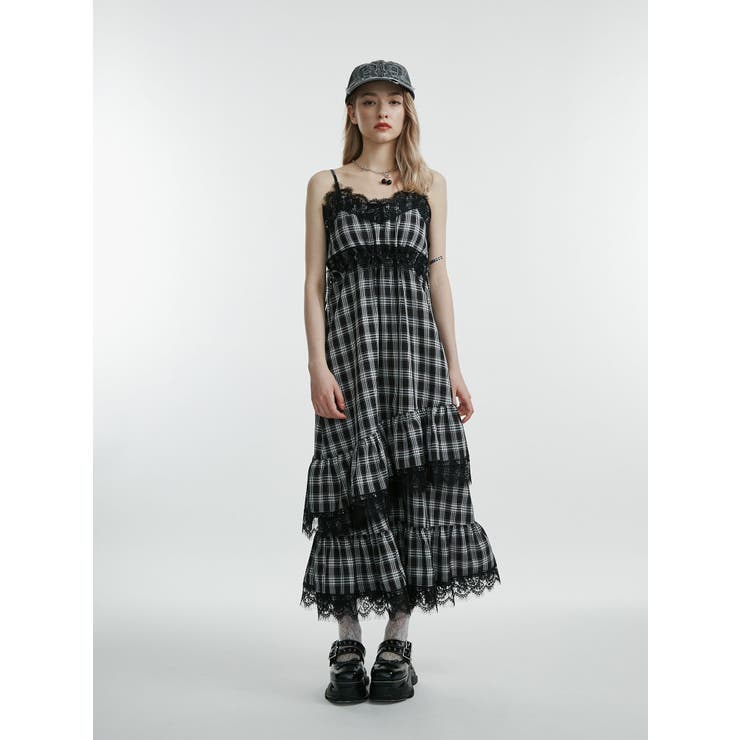 レースドッキングキャミワンピース[品番：MKSW0066643]｜jouetie