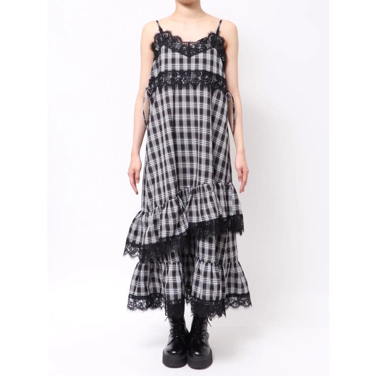 レースドッキングキャミワンピース[品番：MKSW0066643]｜jouetie