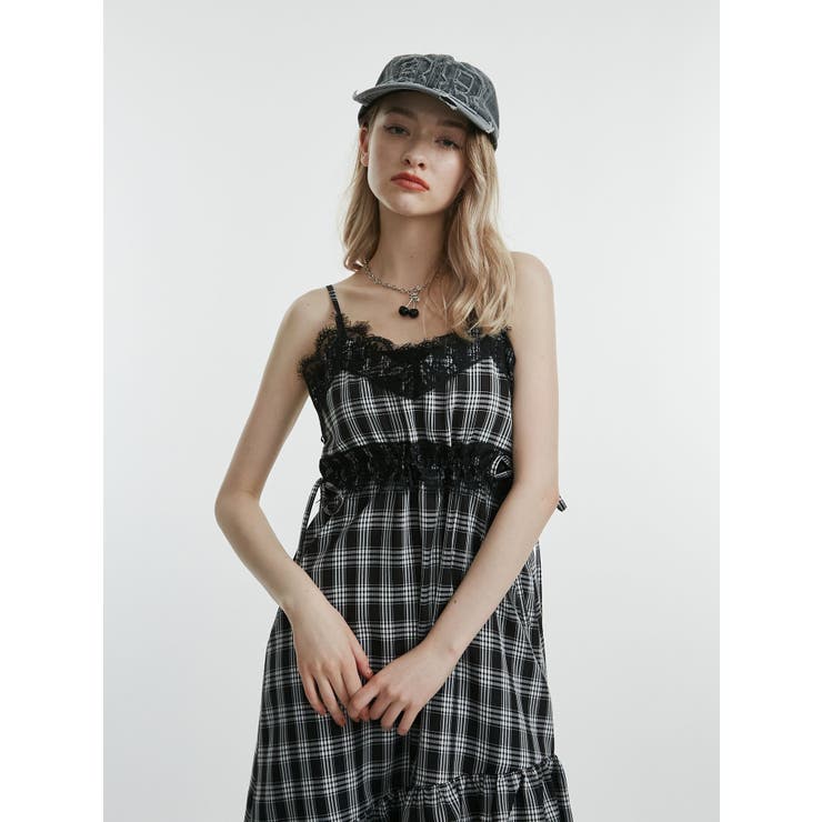 レースドッキングキャミワンピース[品番：MKSW0066643]｜jouetie