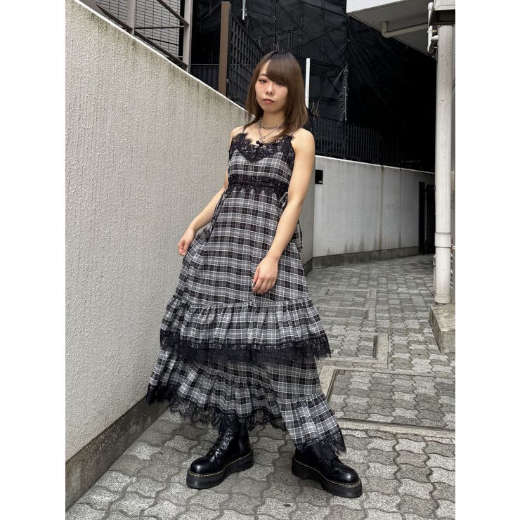 レースドッキングキャミワンピース[品番：MKSW0066643]｜jouetie