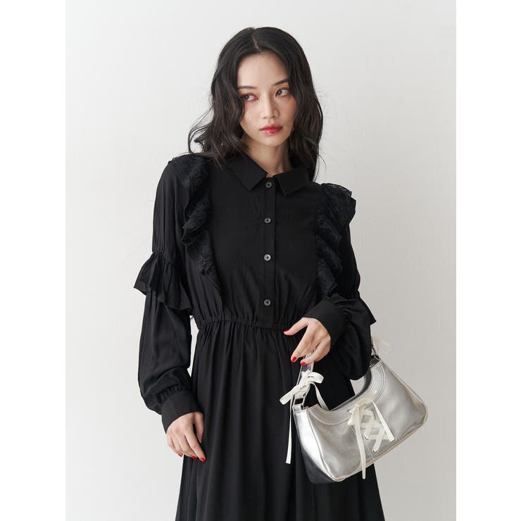 ラッフルフリルロングワンピース[品番：MKSW0067227]｜jouetie