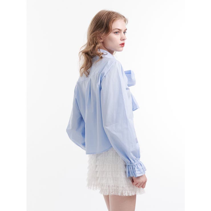 スリーブフリルビッグボウタイブラウス | jouetie | 詳細画像4 