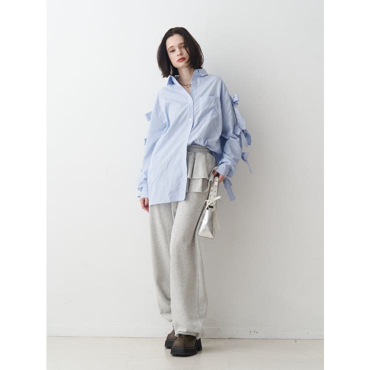 【WEB限定】リボンスリーブBIGシャツ | jouetie | 詳細画像14 