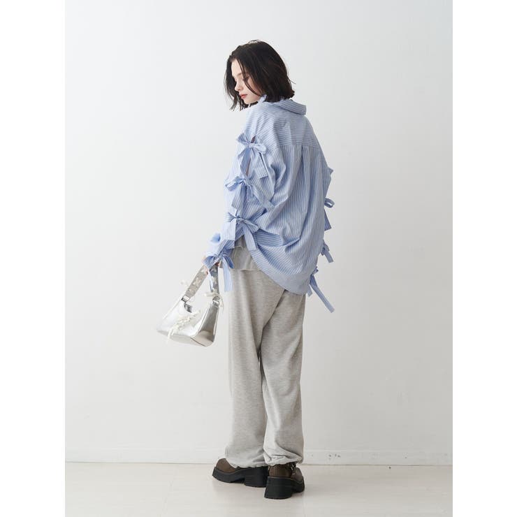 【WEB限定】リボンスリーブBIGシャツ | jouetie | 詳細画像16 