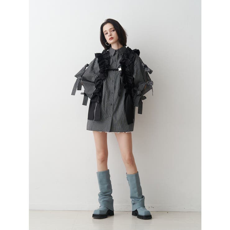 【WEB限定】リボンスリーブBIGシャツ | jouetie | 詳細画像2 