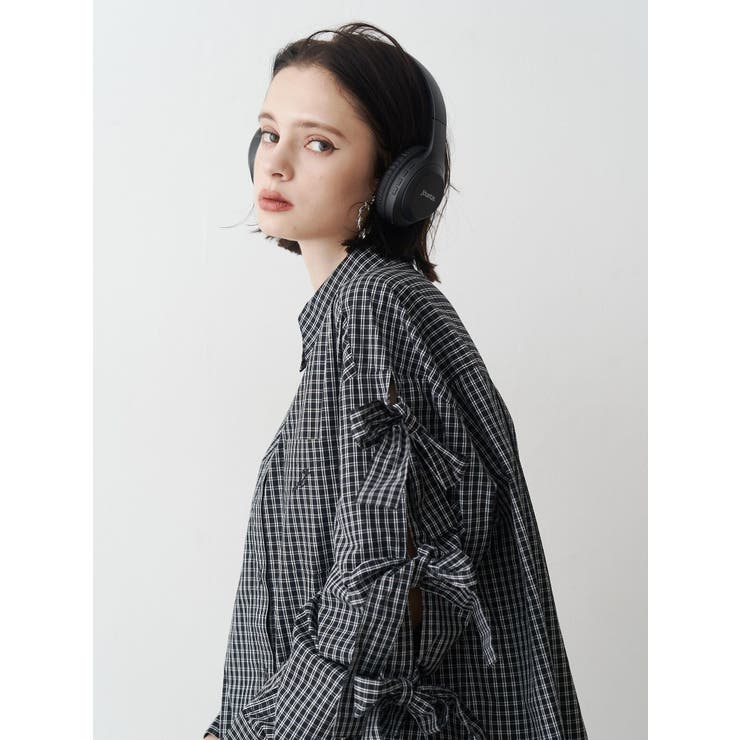 【WEB限定】リボンスリーブBIGシャツ | jouetie | 詳細画像4 