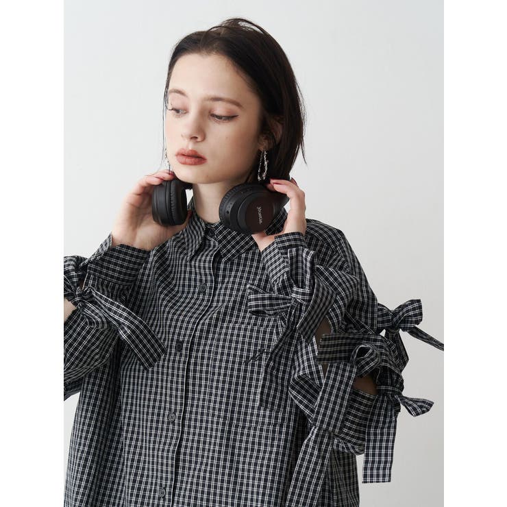 【WEB限定】リボンスリーブBIGシャツ | jouetie | 詳細画像5 